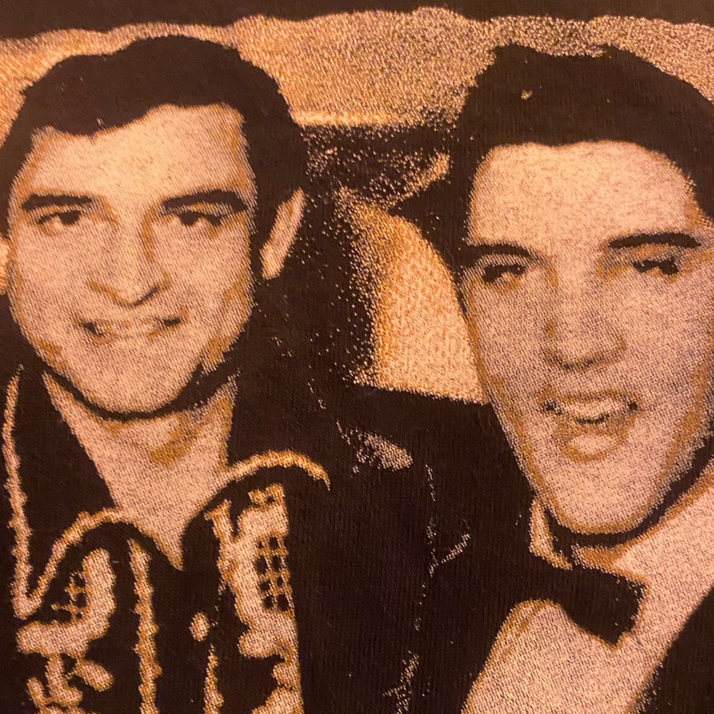 Elvis Presley and Johnny Cash Graphic T-Shirt with Cash and the King Design med - Picture 3 of 9
